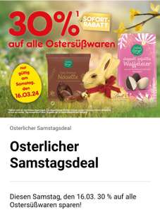 [Netto App] -30% auf alle Ostersüßwaren, z.B. Lindt Goldhase 200g durch Angebot, Rabatt und -15% Klebe-Coupon für 2,67€