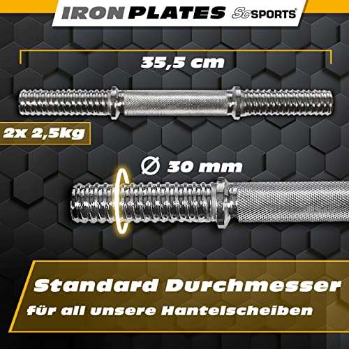 Kurzhantel Set 40Kg 4x5Kg 4x2,Kg 4x1,25Kg 30/31mm Lochdurchmesser Top Preis !