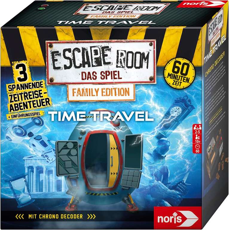 Escape Room Time Travel (Family Edition) inkl. 3 Fällen und Chrono Decoder ab 10 Jahren