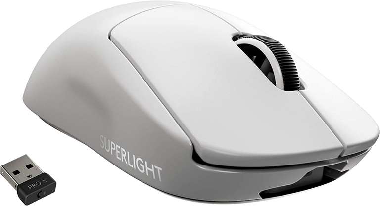 Logitech G PRO X SUPERLIGHT Kabellose (Wireless) Gaming-Maus (Schwarz/Weiß)