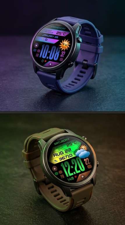 h1102 Gradient King Watch Face – WearOS Zifferblatt mit Farbverläufen ...