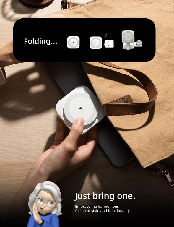 [Amazon Prime] LISEN 3 in 1 Ladestation für Apple Watch Und iPhone Mehrere Geräte Magsafe Ladestation (Händler NoneSTOP)
