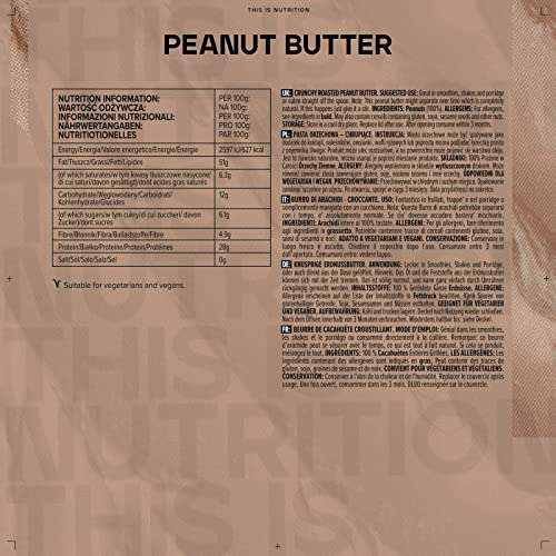 Bulk Powders Peanut Butter Erdnussbutter creamy / crunchy Prime Sparabo