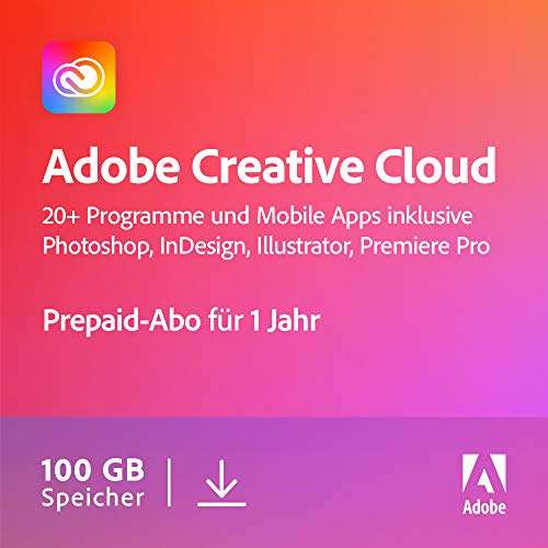 Adobe Creative Cloud (1 Jahr) -über 30% günstiger