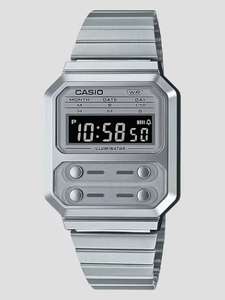 Casio Vintage "A100WE-7BEF" Alarm-Chronograph, unisex