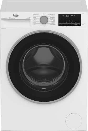 Beko B5WFU584135W Waschvollautomat, 8kg, Waschmaschine, Restzeitanzeige bis 1400 U/min, Dampffunktion, Bluetooth [Energieeffizienz A]