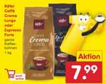 [Netto MD] Käfer Kaffeebohnen 1kg für 7,99€, abzgl. 20% Coupon für 6,39€