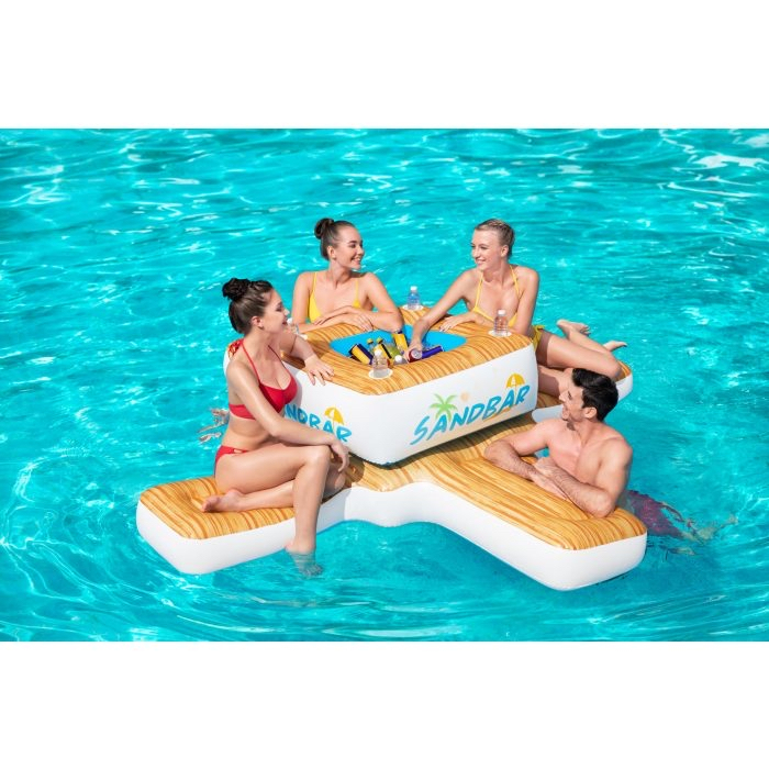 [ManoMano / Amazon] Bestway Schwimminsel "Sandbar" mit integrierter Kühlbox (4 Sitzplätze, max. 360 kg) 34,90 € inkl. Versand