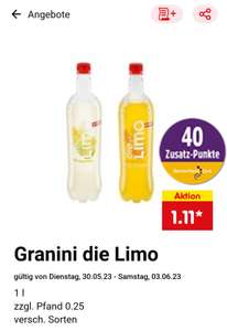 [NETTO MD] Granini Die Limo versch. Sorten 1 Liter für 1,11€ + 40 Deutschlandcard-Punkte (0,40€) rechnerisch nur 0,71€/Flasche