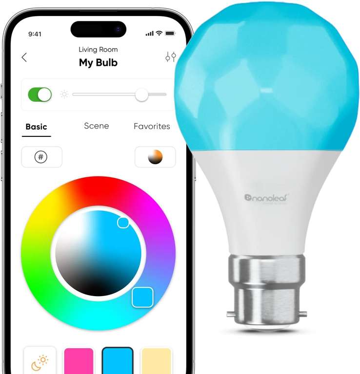 [Cyberport/Computeruniverse] Nanoleaf Essentials Matter Smart Bulb B22 LED-Leuchtmittel