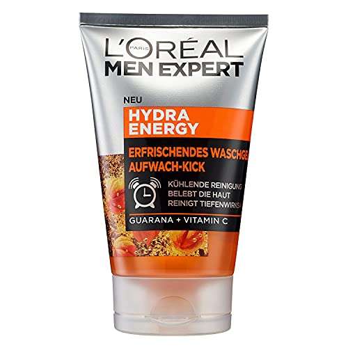 [PRIME/Sparabo] L'Oréal Men Expert Gesichtsreinigung für Männer, Erfrischendes und pflegendes Reinigungsgel, Hydra Energy, 100 ml
