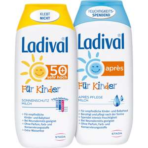 1+1 Aktion - Ladival Kinder Sonnenmilch LSF50 + Ladival Kinder Après Lotion