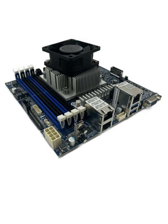 Gigabyte MJ11-EC1, AMD EPYC 3151 4C/8Tx2,9 GHz,4xDDR4 (max.128GB), 8xSATA,2xEthernet, m.2, +ATX Adapter NAS, Homeserver, Proxmox (gebraucht)