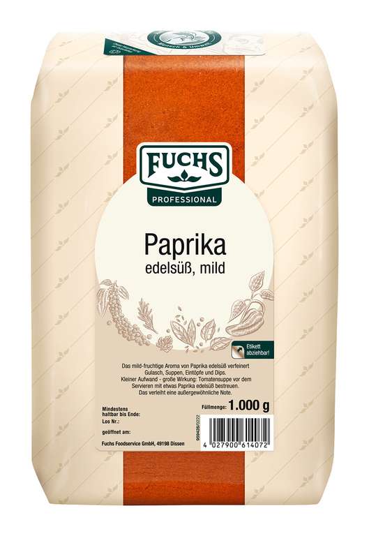 Fuchs Paprika Edelsüß 1Kg [Prime Sparabo]