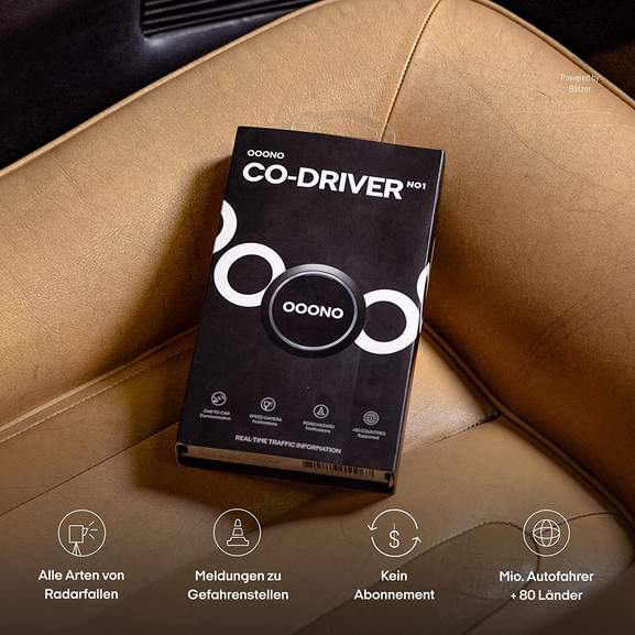 OOONO CO-Driver No.1 Blitzerwarner / Verkehrsalarm (automatische