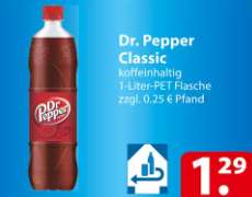 [Famila Nordost] Dr Pepper 1l Flasche - 1,29€ - Regional