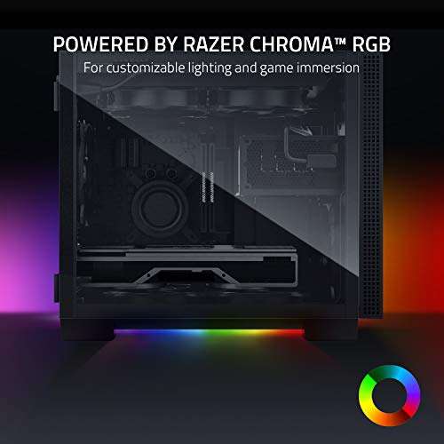 Razer Tomahawk Mini-ITX - Gaming PC-Gehäuse mit Razer Chroma RGB (Schwingtüren an beiden Seiten, Belüftung, Staubfilter, Kabel-Management)