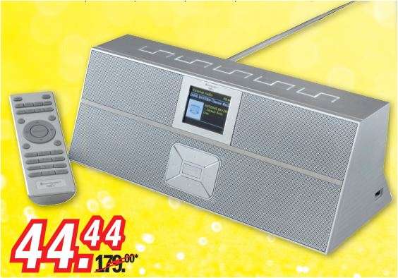 Soundmaster IR3300SI Internet Radio, DAB+, UKW AUX, Bluetooth, DLNA, für nur 44,44 Euro [Zimmermann Filiale]