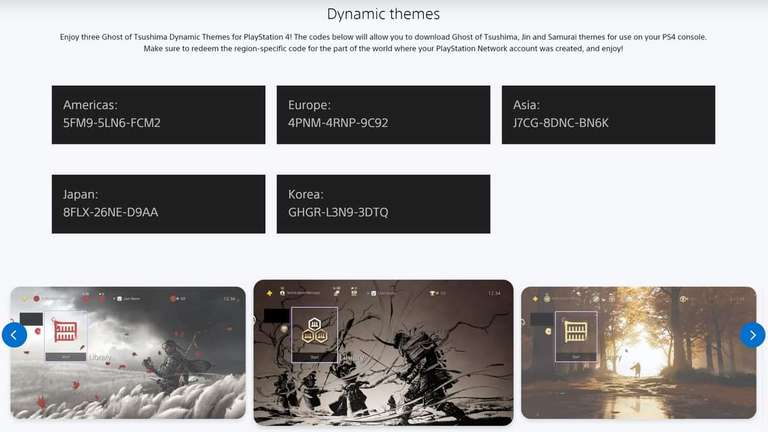 Dynamic Themes für Ghost of Tsushima (PS4)