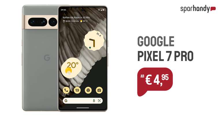 Vodafone [GIGAKOMBI] - Google Pixel 7 Pro - 80Gb 5G für 34,99€/Monat, 4,99€ einmalig ODER 55Gb 5G für 29,99€/Monat, 99,99€ einmalig