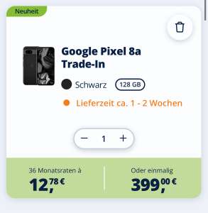 Freenet Web Shop Google Pixel 8a Trade in auch Tablet Ankauf
