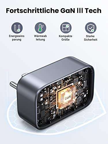 [Amazon Prime] Bestpreis: UGREEN Nexode Reiseadapter USA 30W Adapter USA oder UK Stecker mit USB C 4-in-1 Reisestecker GaN