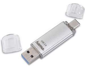 Hama 64GB USB Stick mit USB 3.0 und USB 3.1-Type-C (2-in-1 Speicherstick) Prime