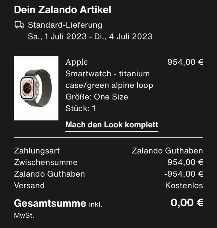 [CB, mit Gutscheinen] Apple Watch Ultra Alpine Loop - Zalando
