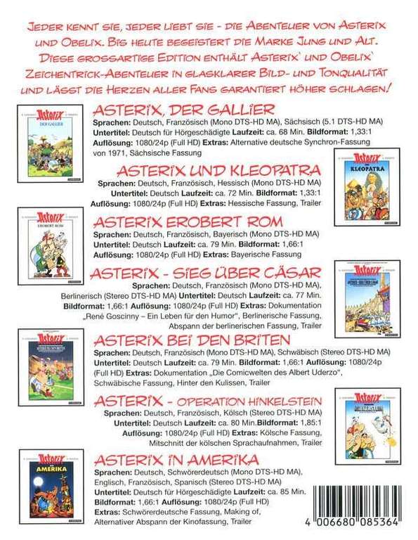 Amazon Prime - Asterix und Obelix Bluray Box mit 7 Filmen