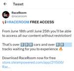 RaceRoom SimRacing / Free Access / 18.06.24-25.06.23
