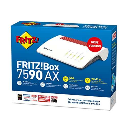 [Amazon Warehouse] Fritzbox 7590 AX Amazon.it Neupreis: 249€