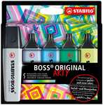 Textmarker - STABILO BOSS ORIGINAL - ARTY - 5er Pack - mit 5 verschiedenen Farben (PRIME)