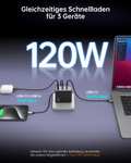 [Personalisiert Amazon] NOVOO 120W USB C Ladegerät GaN Ⅲ 3-Port USB C Netzteil Schnellladegerät mit 2 PD 100W Typ-C-Kabeln Wandladegerät