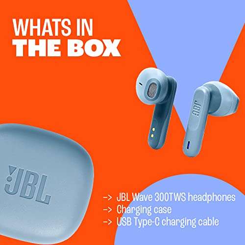 JBL Wave 300 TWS True-Wireless In-Ear Bluetooth-Kopfhörer in Schwarz