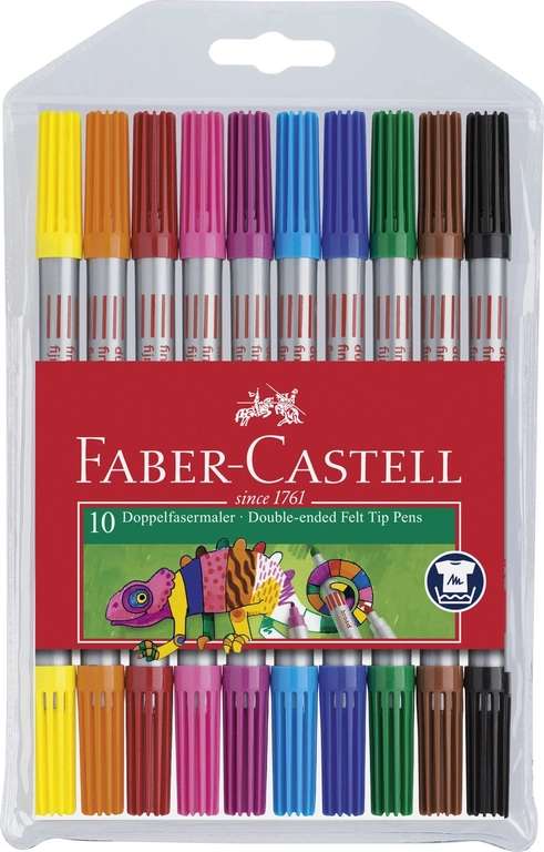 Faber-Castell Doppelfasermaler 10er Etui (151110) [aktuell alles versandkostenfrei]