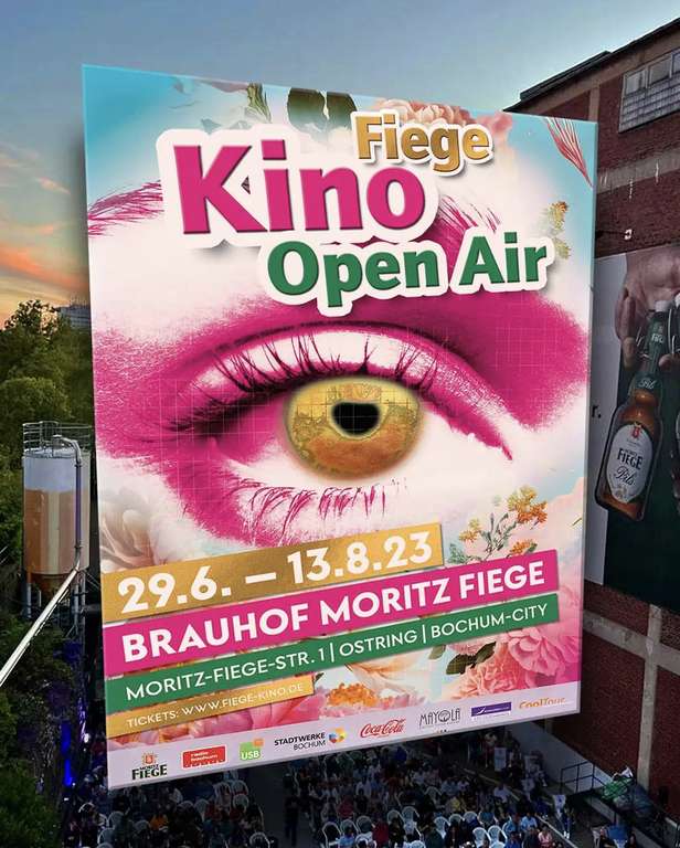 Fiege Kino Open Air 2023 Bochum (4 Tickets zum halben Preis)