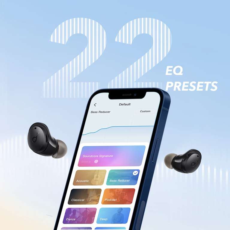 [Prime] Anker Soundcore A3i TWS In-Ears (Bluetooth 5.2, ANC, bis 9/36h Akkulaufzeit, USB-C, App mit Equalizer, IPX5)