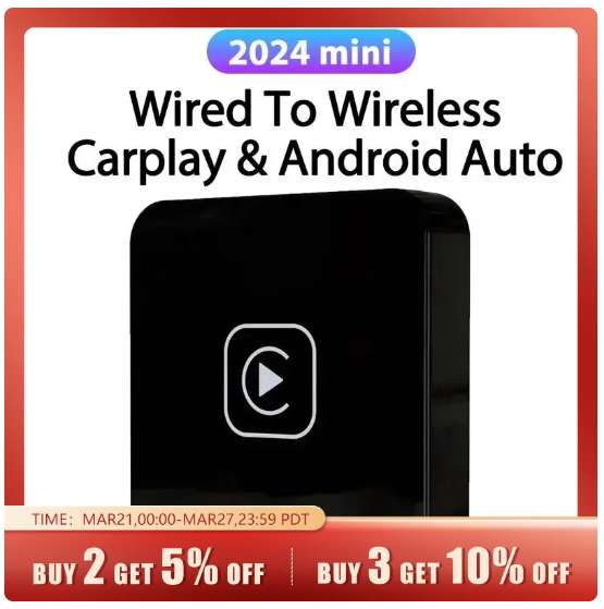 [Bestpreis] Apple Carplay Wireless Adapter für 15,20 Euro oder für Android Auto für 15,80 Euro [AliExpress App]