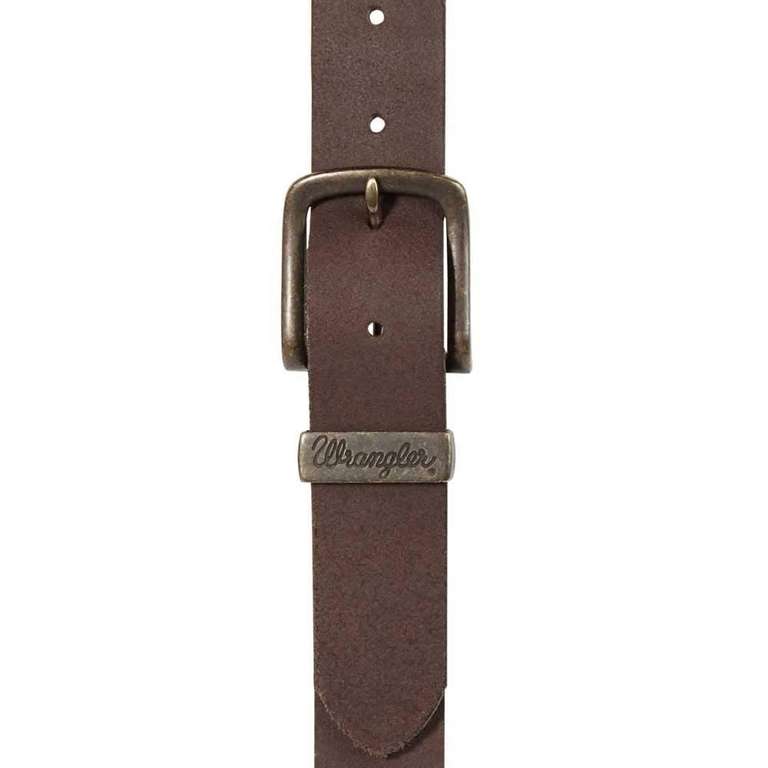 Wrangler Herren Metal Loop Gürtel in Braun oder Cognac aus Leder, 85 bis 115 cm (Prime)