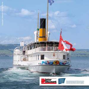 Schifffahrt-Tageskarte für 15 Schweizer Seen (lokal bei Interdiscount Schweiz)