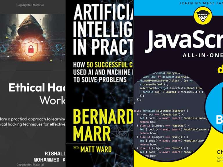 [tradepub.com] "JavaScript AIO For Dummies", "Ethical Hacking Workshop", "Artificial Intelligence in Practice" (eBook, engl.)