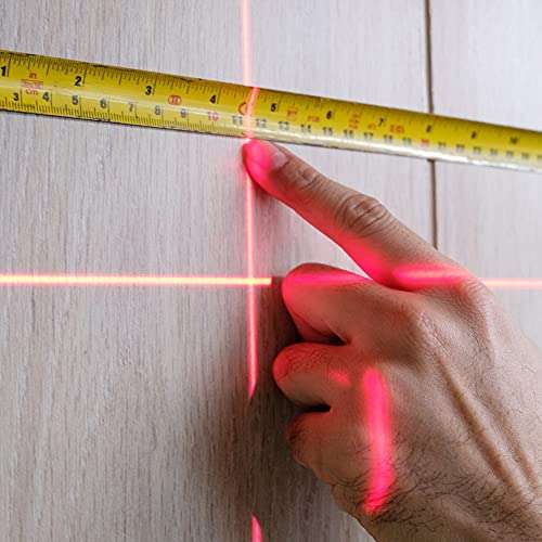 [Prime] Amazon Basics Kreuzlinienlaser der Klasse II mit Nylontasche, 20 m (65 Fuß) Laser