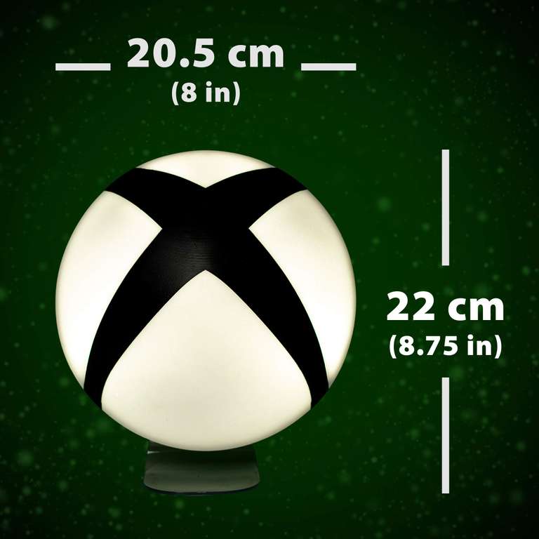 Paladone Xbox-Logo 3D Tischlampe / Dekoleuchte (Amazon Prime) schwarz/weiß, rund, USB- oder batteriebetrieben