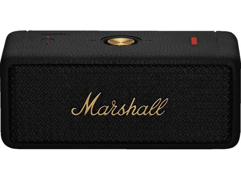 [MM/Saturn] MARSHALL Emberton II Bluetooth Lautsprecher, Black and Brass, Wasserfest