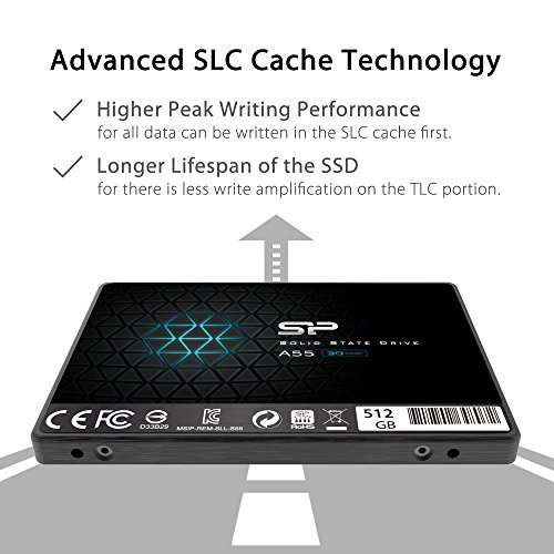 [Amazon Prime] Silicon Power SSD 512GB 3D NAND A55 SLC Cache Performance Boost 2,5 Zoll