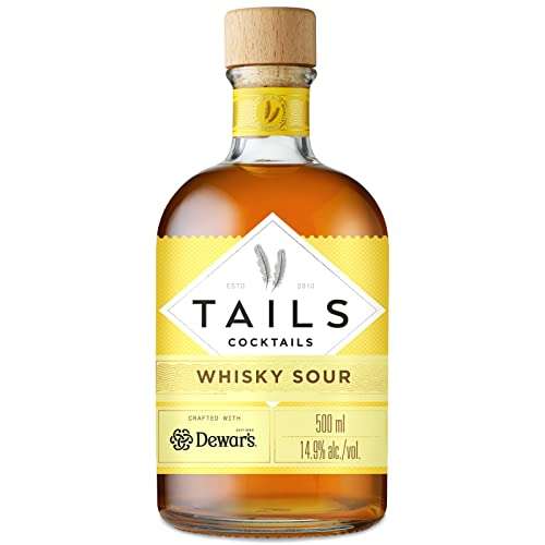 Tails Cocktails Whisky Sour, mit Dewar’s Scotch Whisky gemixt 14,9% Vol., 500 ml (Prime)