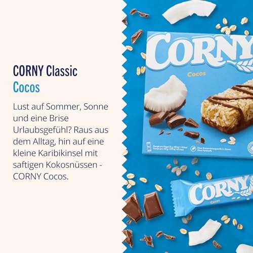 Sammeldeal Müsliriegel Corny Classic Cocos, mit Cocos und Schokolade, 60x25g 11,22€/ Haferkraft Crunch, Hafer & Honig, 54x20g 10,69€ (Spar-A