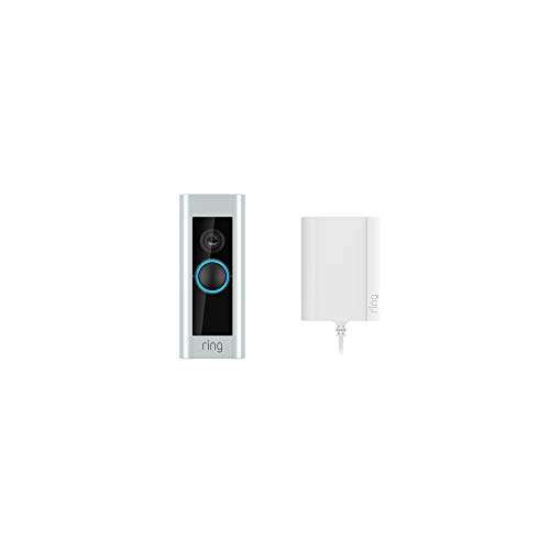 [Prime] Ring Video Doorbell Pro mit Netzteil von Amazon, 1080p HD-Video, Gegensprechfunktion, Bewegungserfassung