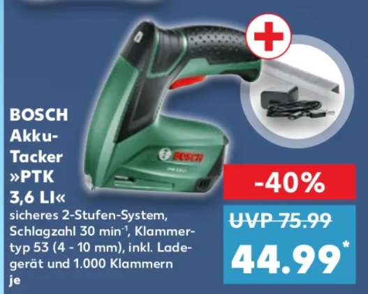 (Kaufland Card) Bosch Universal Drill 18V inkl. Akku, Ladegerät und Koffer (weiter Geräte in der Werbung)