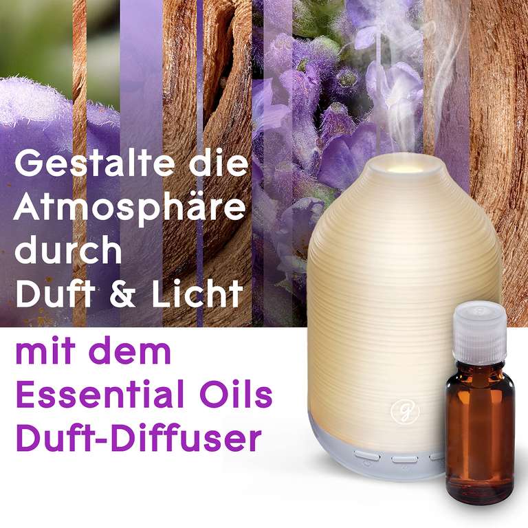 Doppelpackung Glade Aromatherapy Essential Oils Duft-Diffuser Starterset Nachfüller, Moment of Zen, Lavendel + Sandelholz, 17.4ml (prime)